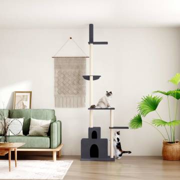 Floor to Ceiling Cat Tree - Dark Grey | Hipomarket