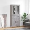  Highboard Grey Sonoma 69.5x34x180 cm Engineered Wood Colour grey sonoma Quantity in Package 1 Model 2 doors 2 drawers 