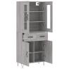 Stylish Highboard Grey Sonoma | 69.5x34x180 cm | Hipo Market