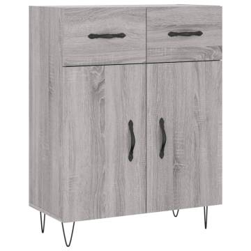 Stylish Highboard Grey Sonoma | 69.5x34x180 cm | Hipo Market