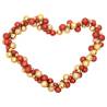 Red and Gold Christmas Balls Garland - 175 cm Shatterproof