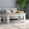 Stylish White & Sonoma Oak Coffee Table - 100x60 cm