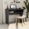  Desk High Gloss Grey 90x50x74 cm Engineered Wood Colour high gloss grey 