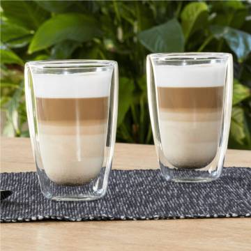 HI Latte Macchiato Glass Set - 2 Pcs | 400 ml Transparent