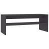 Stylish Grey Coffee Table with Shelf - 100x40x40 cm