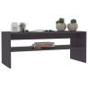 Stylish Grey Coffee Table with Shelf - 100x40x40 cm