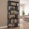  Book CabinetRoom Divider High Gloss Grey 80x24x192 cm Engineered Wood Colour high gloss grey Quantity in Package 1 