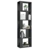 High Gloss Grey Book Cabinet & Room Divider - 45x24x159 cm