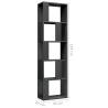 High Gloss Grey Book Cabinet & Room Divider - 45x24x159 cm