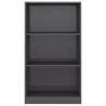 3-Tier High Gloss Grey Book Cabinet | Stylish & Durable Storage