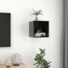 High Gloss Black Wall Cabinet - 37x37x37 cm | Hipomarket UK