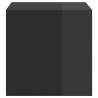 High Gloss Black Wall Cabinet - 37x37x37 cm | Hipomarket UK