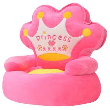 Plush Children's Chair - Adorable Princess Pink Armchair