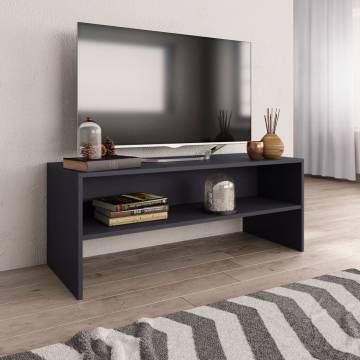 Stylish Grey TV Cabinet - Engineered Wood | Hipomarket UK