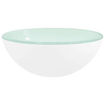 White Tempered Glass Basin 30x12 cm - Stylish & Durable