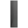 Stylish 3-Tier High Gloss Grey Book Cabinet - 60x30x114 cm