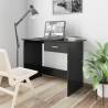  Desk High Gloss Black 100x50x76 cm Engineered Wood Colour high gloss black 