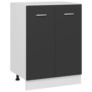 Bottom Cabinet Grey 60x46x81.5 cm - Space Saving Storage