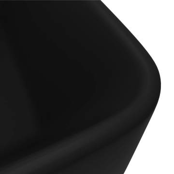 Luxury Matt Black Ceramic Wash Basin - 41x30 cm