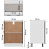 Bottom Cabinet Grey 60x46x81.5 cm - Space Saving Storage