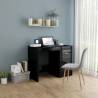  Desk High Gloss Black 100x50x76 cm Engineered Wood Colour high gloss black 