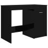 Modern High Gloss Black Desk - 100x50x76 cm - Engineered Wood