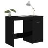 Modern High Gloss Black Desk - 100x50x76 cm - Engineered Wood