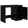 Modern High Gloss Black Desk - 100x50x76 cm - Engineered Wood