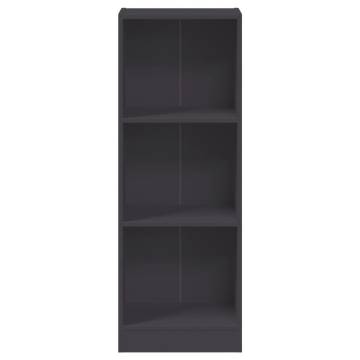 Stylish 3-Tier Grey Book Cabinet | Engineered Wood | HipoMarket