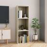 Book Cabinet / TV Cabinet - White & Sonoma Oak | Hipo Market