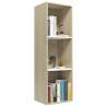 Book Cabinet / TV Cabinet - White & Sonoma Oak | Hipo Market