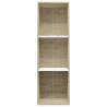 Book Cabinet / TV Cabinet - White & Sonoma Oak | Hipo Market