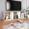 Book Cabinet / TV Cabinet - White & Sonoma Oak | Hipo Market