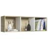 Book Cabinet / TV Cabinet - White & Sonoma Oak | Hipo Market