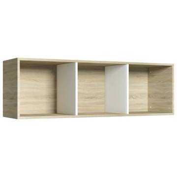 Book Cabinet / TV Cabinet - White & Sonoma Oak | Hipo Market