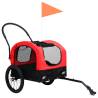 2-in-1 Pet Bike Trailer & Jogging Stroller - Red & Black