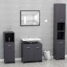  Bathroom Furniture Set High Gloss Grey Engineered Wood Colour high gloss grey Number of 1 Number of Pieces 2 