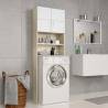 Washing Machine Cabinet White & Sonoma Oak - Sleek Design