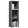 Grey Book Cabinet & TV Cabinet - 36x30x114 cm - Engineered Wood