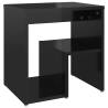 High Gloss Black Bed Cabinets - 2 pcs | HipoMarket