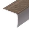 Stair Nosings L-Shape 15 pcs Aluminium 134 cm Brown - HipoMarket