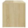 Modern White and Sonoma Oak Side Table | 59x36x38 cm