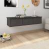  Wall-mounted Drawer Shelf Grey 88x26x18.5 cm Engineered Wood Colour grey Quantity in Package 1 Number of Pieces 