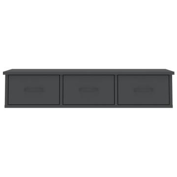 Wall-Mounted Drawer Shelf Grey - Stylish Storage Solution