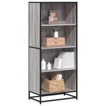 Stylish Grey Sonoma Bookcase - 60x35x139 cm | Hipomarket