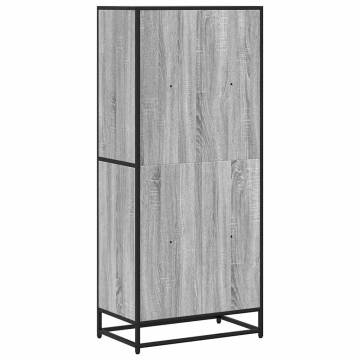 Stylish Grey Sonoma Bookcase - 60x35x139 cm | Hipomarket