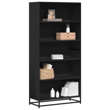 Bookcase Black 80.5x35x170.5 cm | Modern Engineered Wood Storage