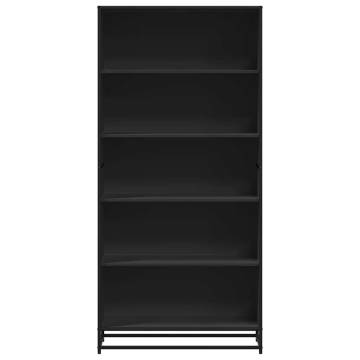 Bookcase Black 80.5x35x170.5 cm | Modern Engineered Wood Storage