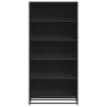 Bookcase Black 80.5x35x170.5 cm | Modern Engineered Wood Storage