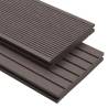 WPC Solid Decking Boards with Accessories 10m² 2.2m Dark Brown Colour dark brown Size 10 m² Number of 1 